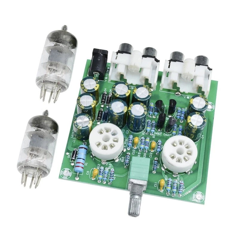 

AC 12V 6J2 Tube Fever Pre Amplifier Preamp AMP Pre-Amplifier Board Headphone Buffer Module Stereo Potentiometer Valve