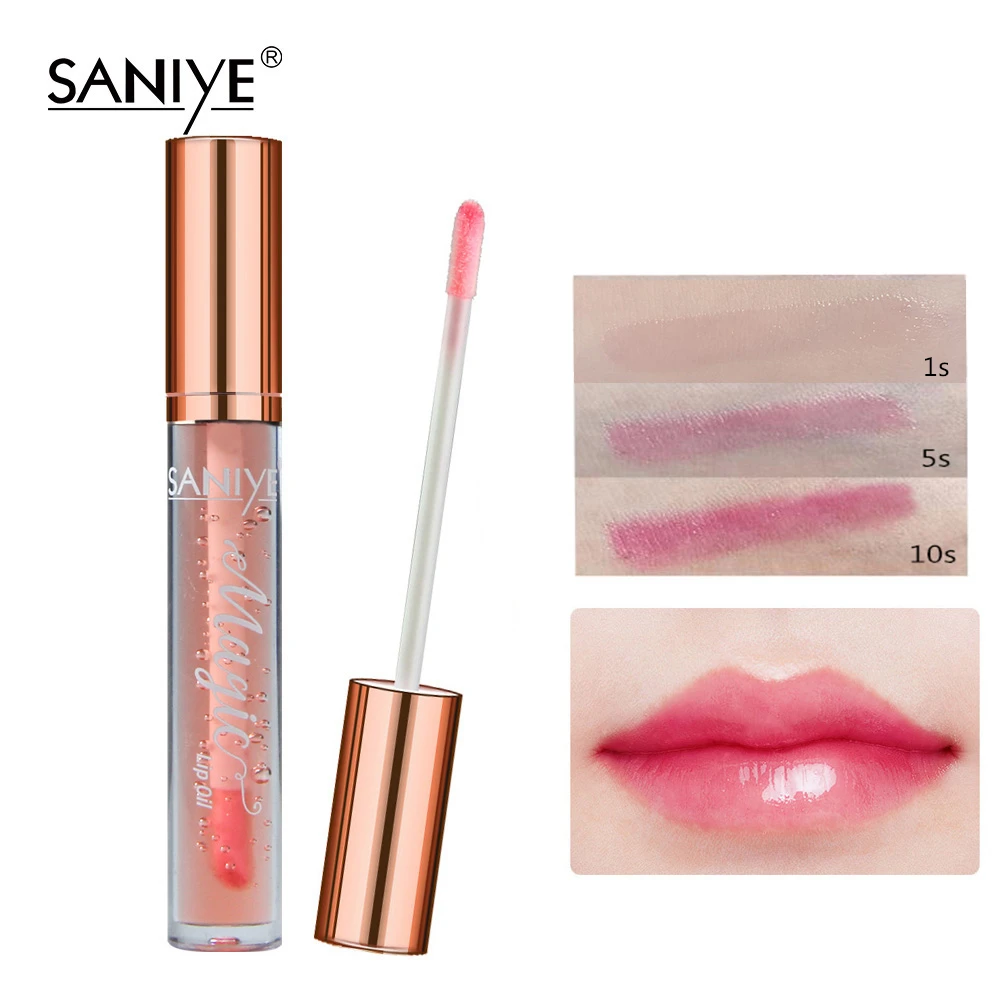 Жидкая помада меняющий цвет бальзам для губ долговечный масло сексуальный