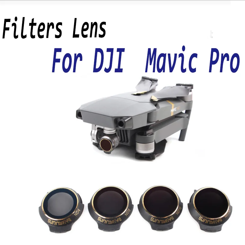 For DJI Mavic Pro Professional/Platinum Neutral Density Lens Filter ND4 ND8 ND16 ND32 Set Filters Kit Drone Sunhood Accessories