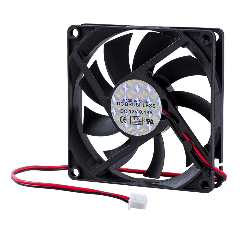 Новый DC 12V 0.18A 2 контактный разъем ПК компьютер чехол охлаждающий вентилятор 80x80