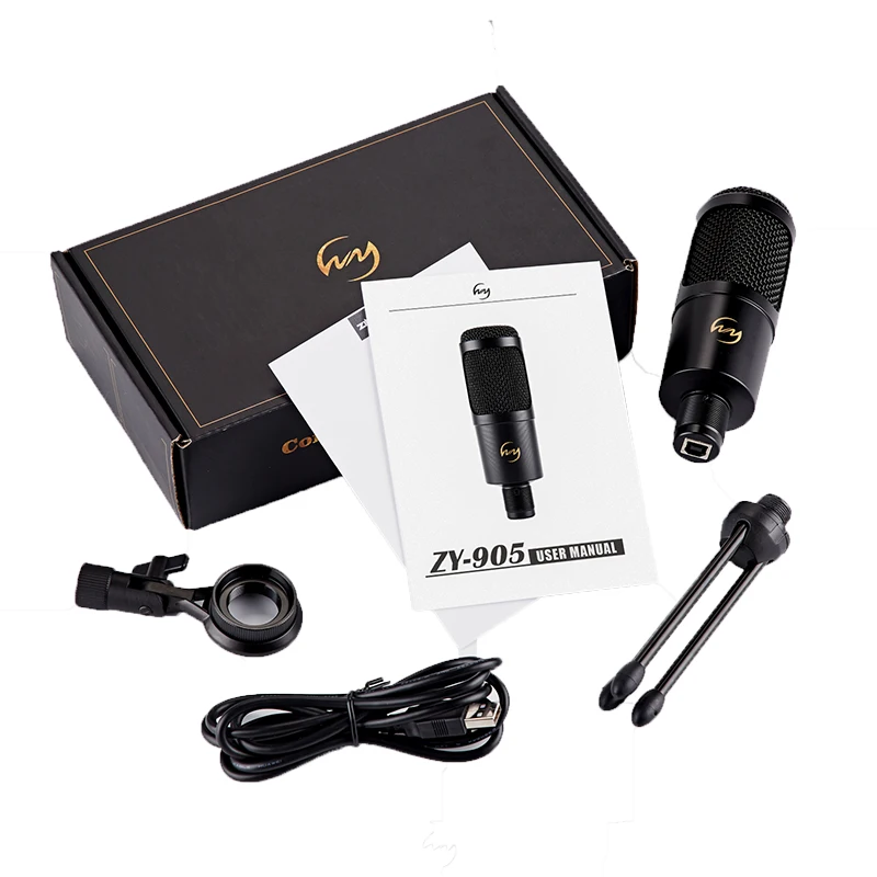 Usb микрофон для компьютера, игр, чата, микрофон с подставкой, штатив, металлический проводной микрофон для речевых игр, конденсаторный микрофон для ПК