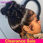 Прозрачный 360 HD кружевной передний al парик 180% Плотность 13x4 тело волна кружево Передние человеческие волосы парики предварительно выщипанный бразильский парик 4x4