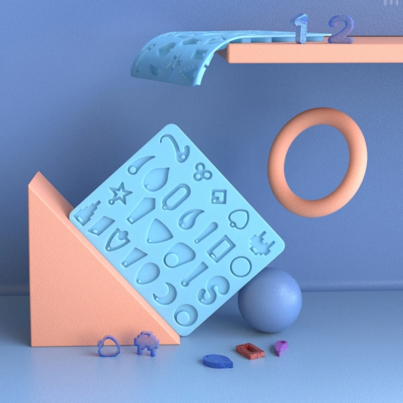 

2021 New Earrings Pendant Epoxy Resin Mold Necklace Casting Silicone Mould DIY Craft Mold