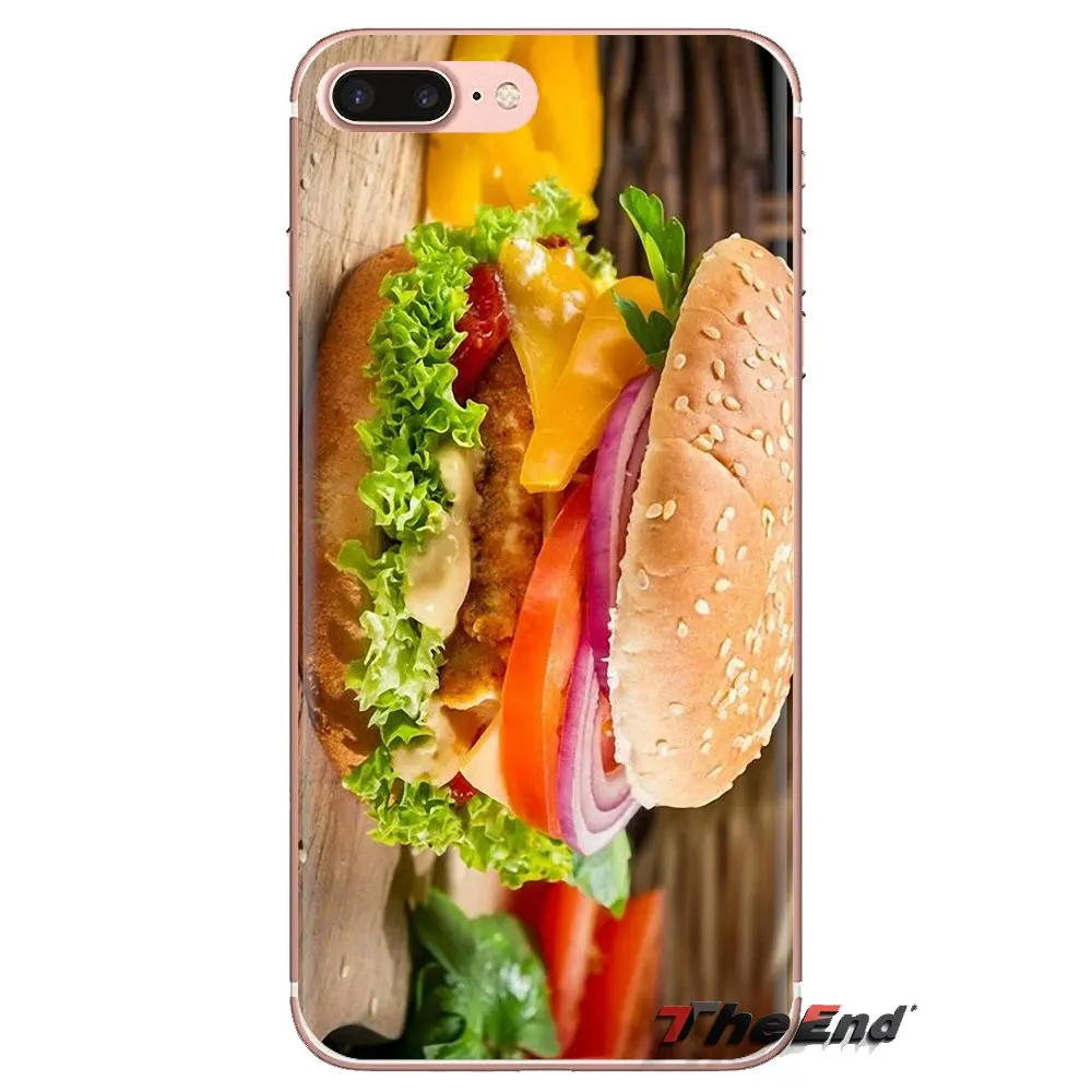 Phone Cover Housing For Sony Xperia Z Z1 Z2 Z3 Z5 compact M2 M4 M5 E3 T3 XA Aqua LG G4 G5 G3 G2 Mini Delicious Food Fatty Burger |