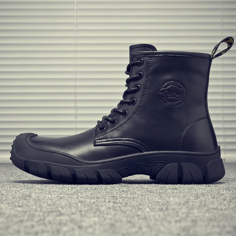 Ботинки мартенс Мужская Новая Осенняя модная обувь с высоким берцем мужские