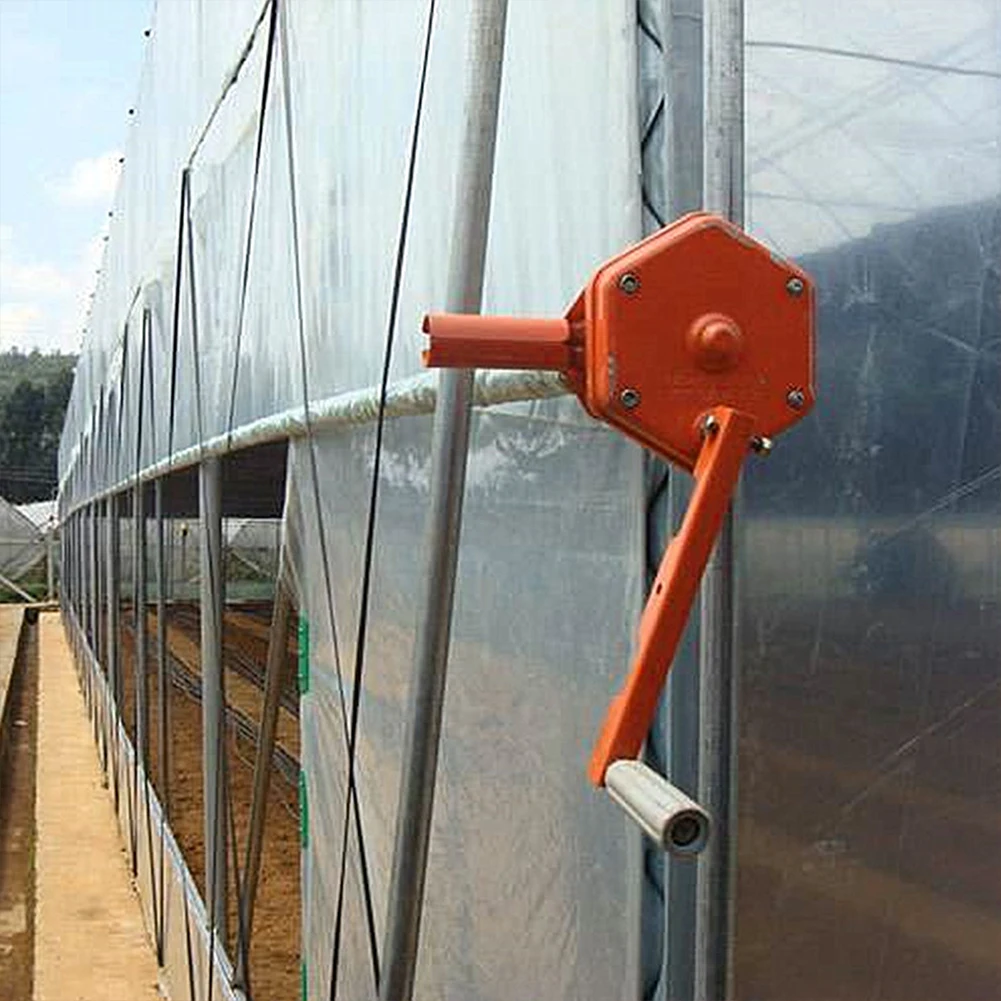 

Ventilation Manual Machine Greenhouse Hand Crank Winch Roll Up Ranch Sidewall Film Easy Install Self Locking Window Opener