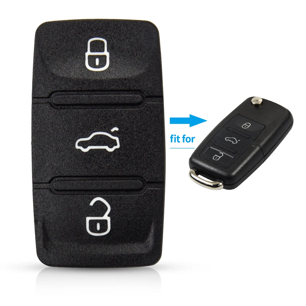 Резиновая накладка для ремонта ключа OkeyTech 10 шт./лот 3 кнопки VW Golf T5 Beetle Caddy Passat