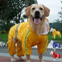 copetsla new pet dog waterproof raincoat jumpsuit reflective rain coat sunscreen dog outdoor clothes jacket for dog pet supplies