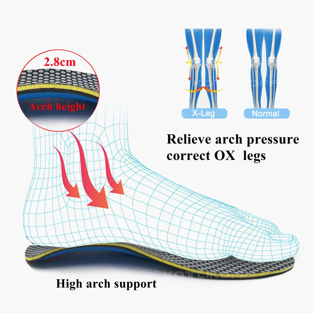 EVA Orthopedic Insoles For FlatFoot Arch Support Shoes Insert Pad Orthotics Shoes Insoles For Shoes Woman Men plantar fasciitis