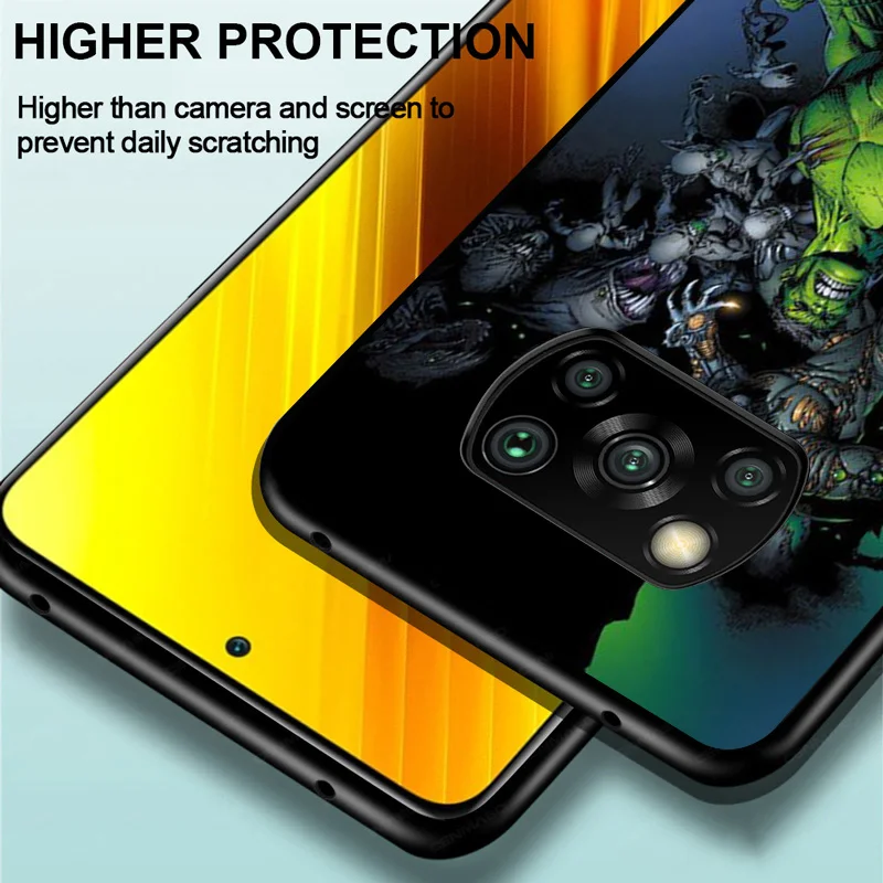 

Marvel Avengers Super Hero Hulk For Xiaomi Poco C3 M3 M2 X3 NFC X2 F3 F2 F1 Mi Play A3 A2 Pro Soft TPU Silicone Black Phone Case