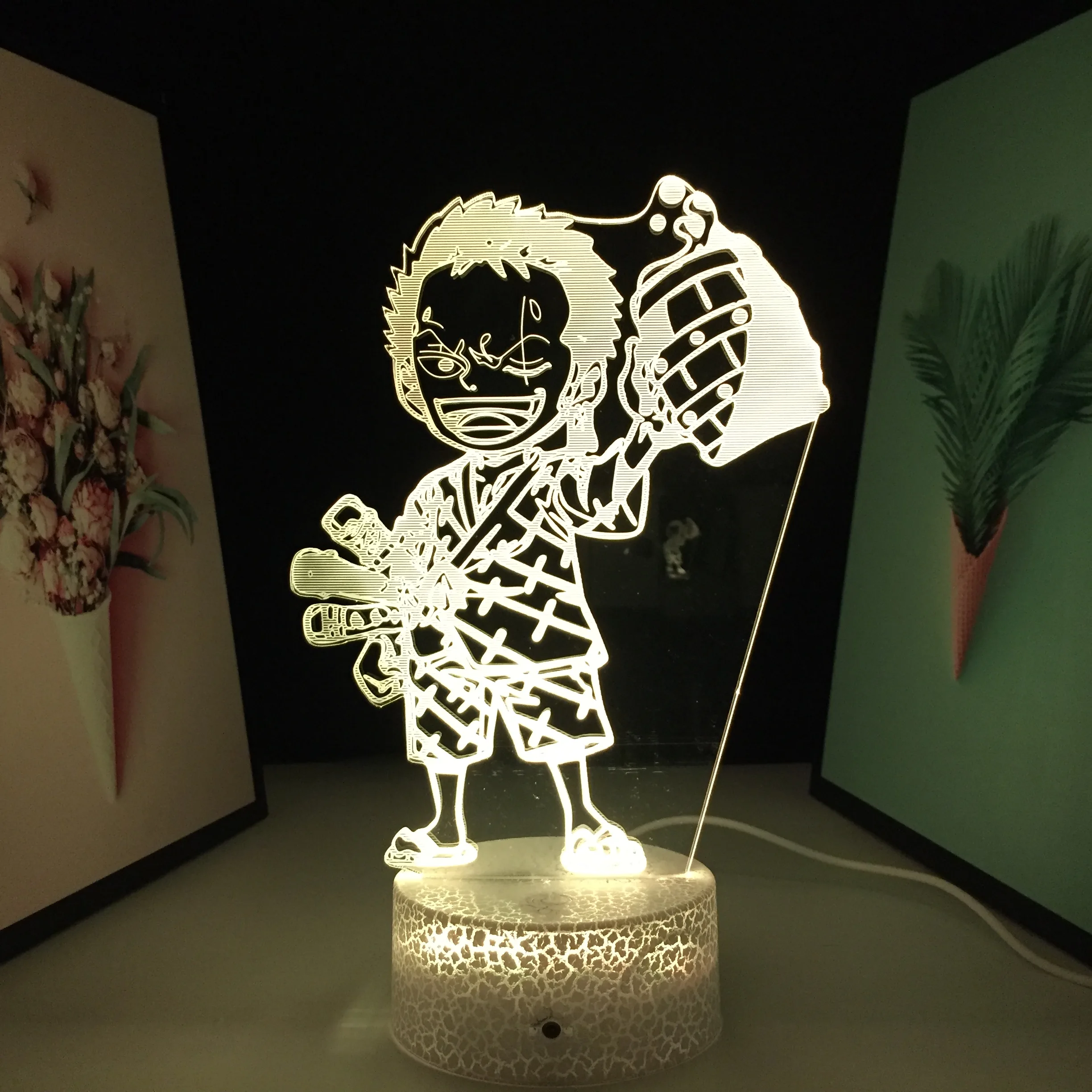 

3D LED Lamp Anime Figure 7 Color Changes With Remote Control for Couple Children Festival Birthday Gifts Home Decor Night Light