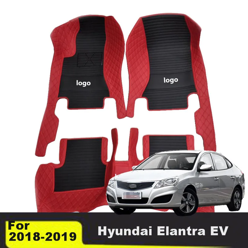 

Автомобильные коврики для Hyundai Elantra EV Pure electric 2018 2019, коврики на заказ, напольные коврики для автомобильного салона, аксессуары, коврики