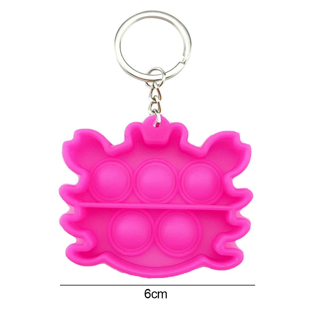 

Pop Push Bubble Sensory Toy Desktop Parent-Child Anti-Stress Key Ring Pendant Fidget Toys Keychain Decorative Toys