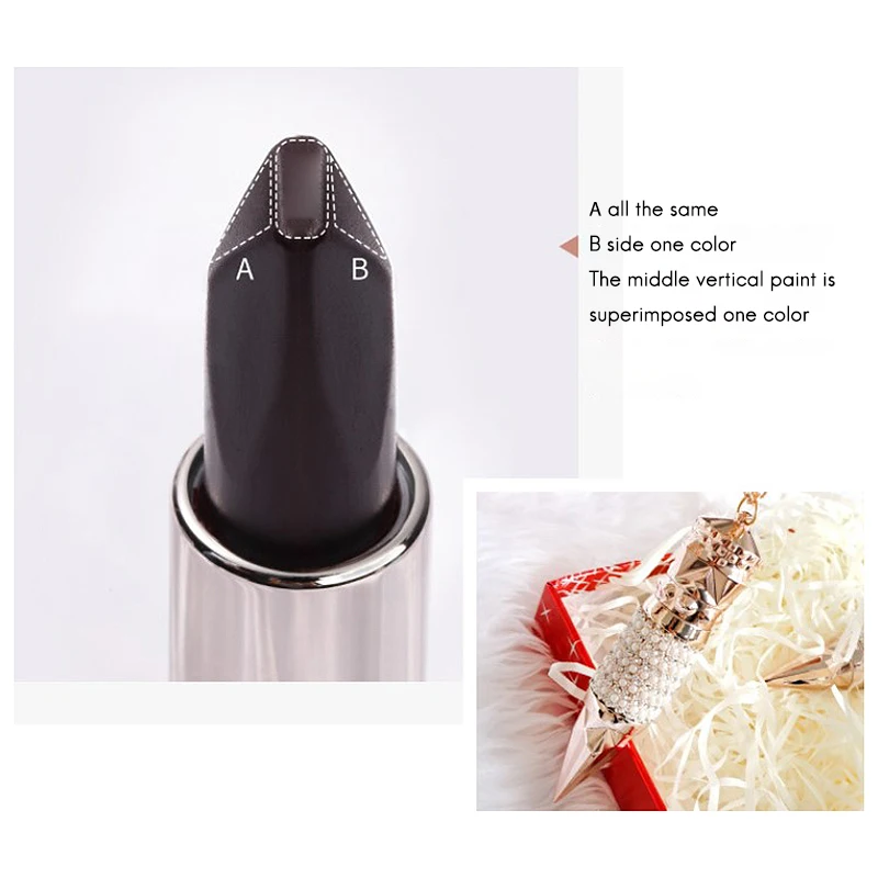 Блестящая Алмазная помада AGAG роскошный дизайн с ожерельем трехцветная