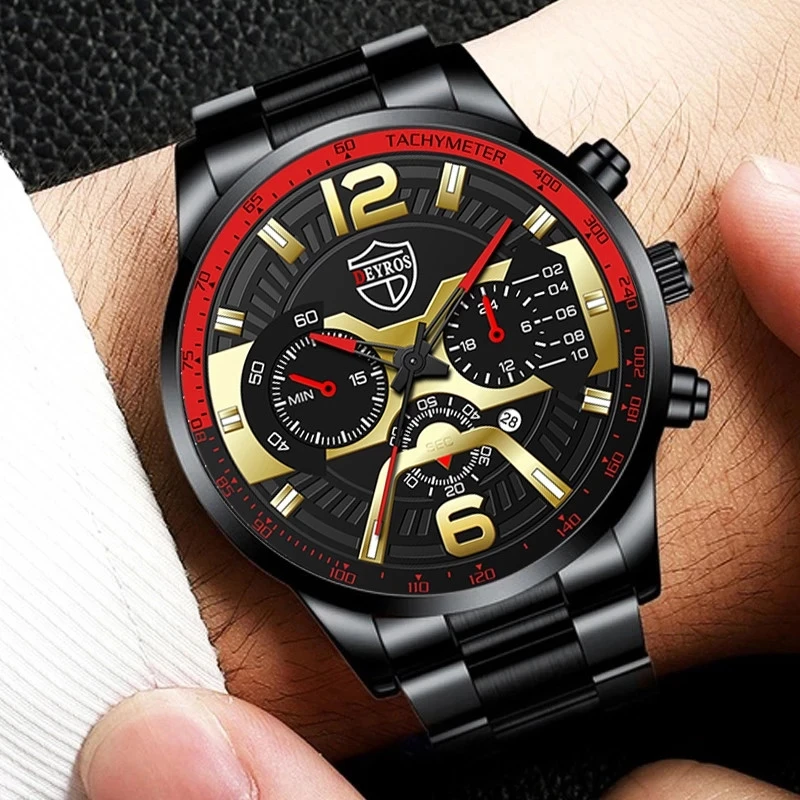 

Fashion Mens Watches Men Sport Stainless Steel Quartz Wristwatch Luxury Male Business Casual Bracelet Watch relogio masculino