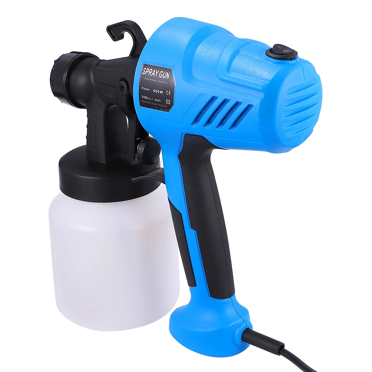 

400W Portable High Pressure Electric Paint Sprayer Durable Spraying Tool Latex Paint Sprayer with US Plug (Blue)