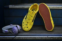 Обувь для скейтбординга Vans Old Skool желтые кроссовки унисекс спортивная обувь с