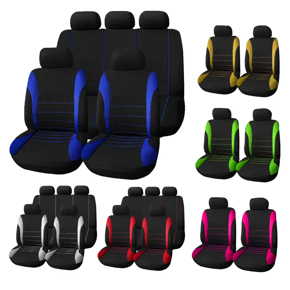 Универсальные автомобильные чехлы на сиденья накидки 5 полноразмерных сидений