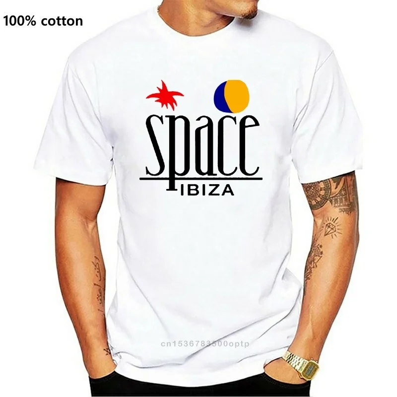 

Женская Винтажная Футболка Space Ibiza Clubbing House Pacha White Island, унисекс, модная уличная футболка, 669