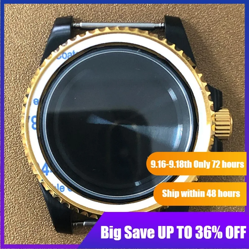 

40mm Case Black Watch Case 28.5 dials Fit SUB GMT Seiko SKX007 SKX009 SRPD For 4R35 4R36 NH35 NH36 Movement Men's watches Case