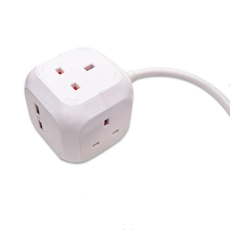 Умная розетка штепсельная стандарта Великобритании Power Cube удлинитель USB 1 8 м 2