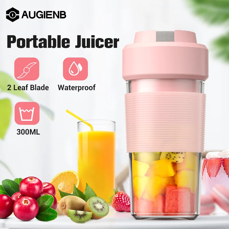 

300ml Mini USB Blender Portable Electric Juicer Squeezer Machine Rechargeable Multifunctional Fruit Milkshake Blender Juicer