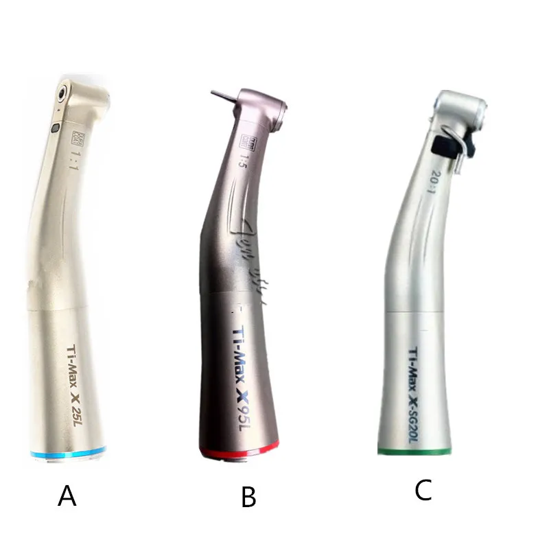 

1 pcs x Ti-MAX type Dental Fiber Optical LED Contra Angel handpiece