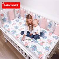 babyinner baby crib bumper 10pcsset newborn cot protect anti collision infant bed bumpers breathable safety guardrail home