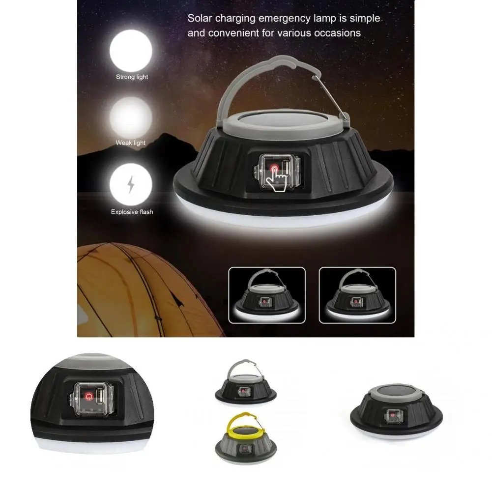 

LED Light ABS LED Bulb Lamp Dual Charging Modes USB Charging Practical 300-1200LM Solar Charge UFO Lights