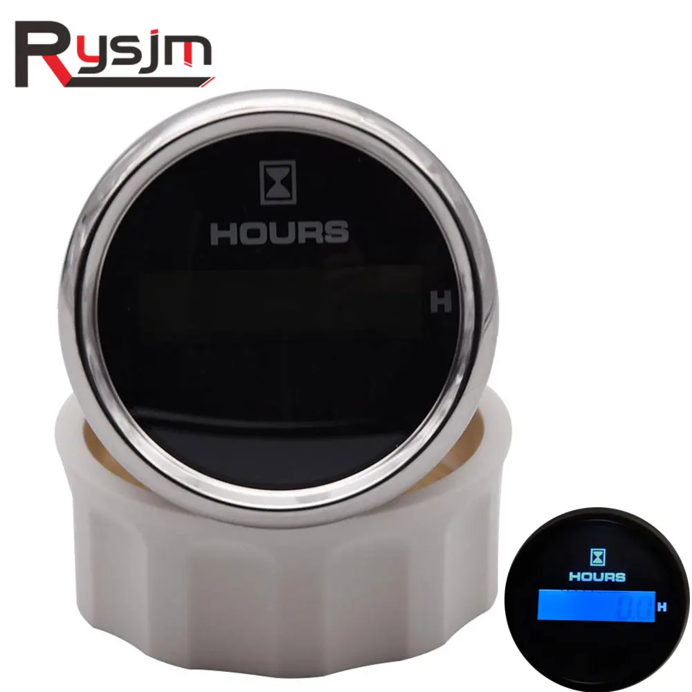 

52mm Car Digital Hour Meter for Auto Marine Boat Engine Waterproof 2inch Hourmeter 8 color LED backlight 9-32V 0-99999.9 Range