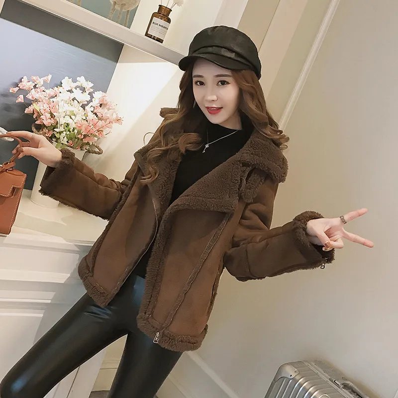 Новинка 2020 модное пальто из овечьей шерсти женская зимняя короткая