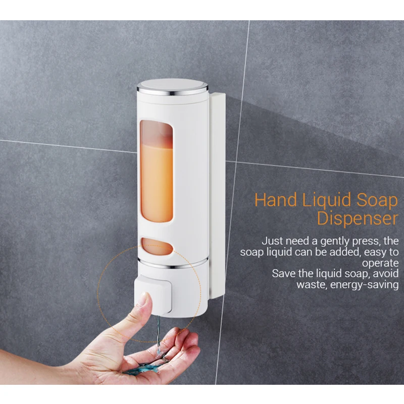 

400ML 800ML Liquid Soap Dispenser Single & Double Soap Dispenser Wall kitchen Bathroom Bottle Plastic Pump Dispensers