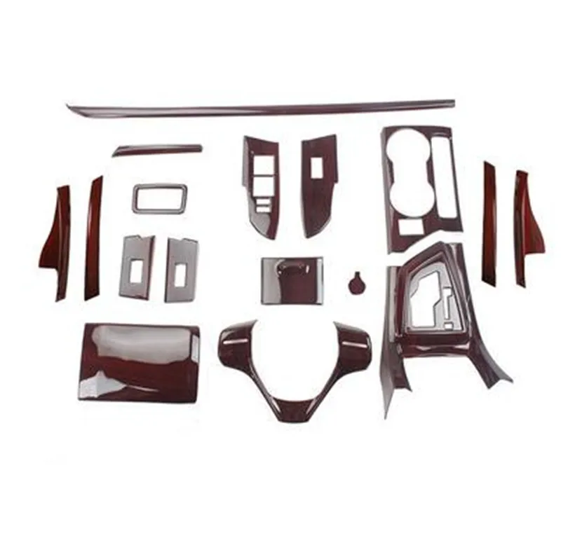 1 партия автомобильные наклейки из АБС-пластика Глянцевая текстура дерева