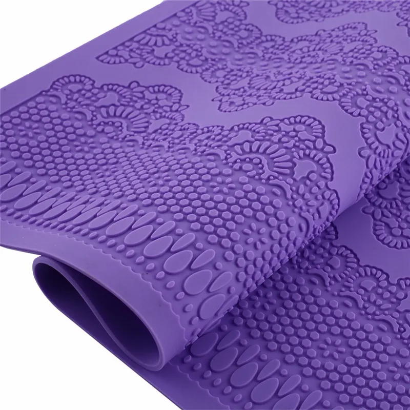 

39*29 big Silicone Mat lace cake Fondant Flower Pattern sugar lace mould wedding Cake Decorating Lace Mold baking