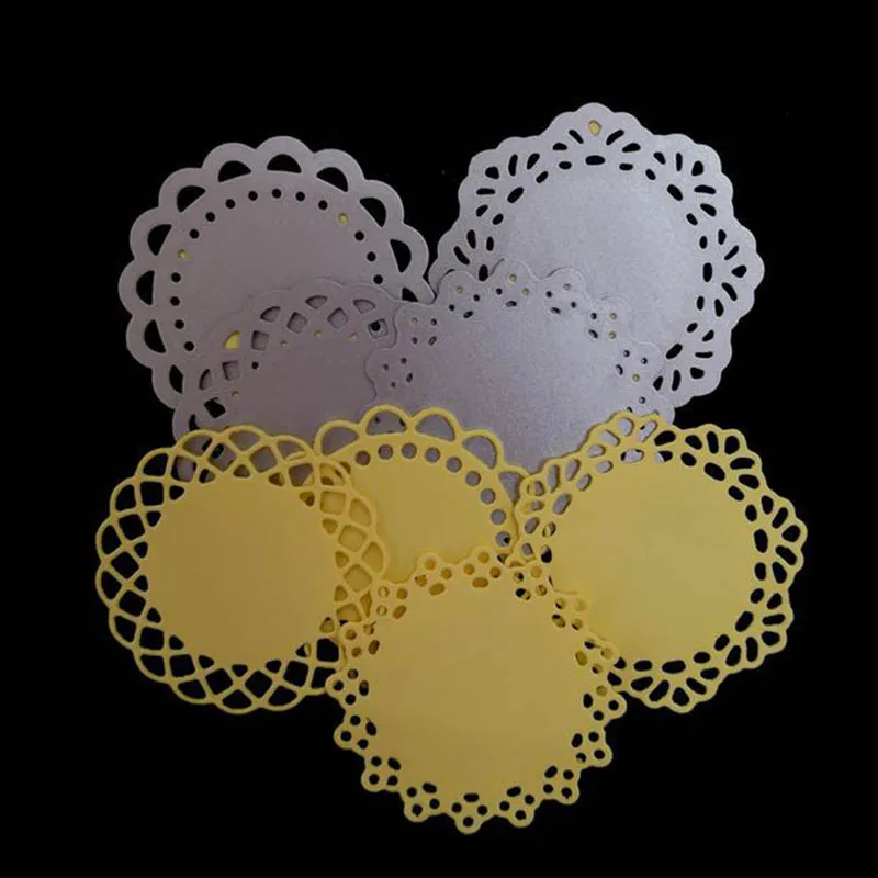 Штамповочные трафареты из углеродистой стали кружевные кромки круглые Вырубные