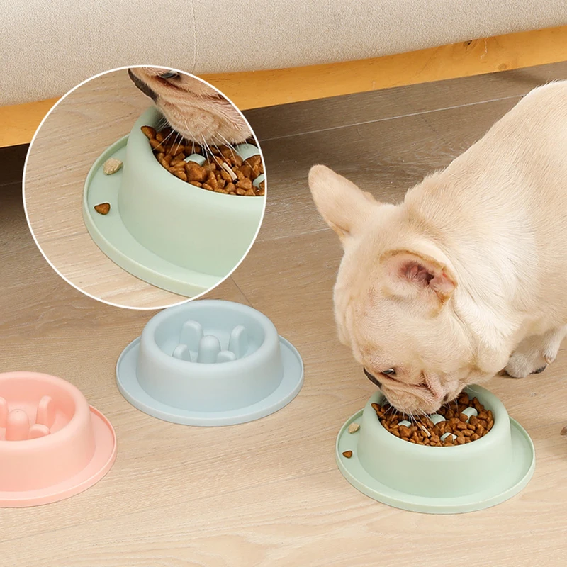 

Pet Slow Eating Dog Bowl Slow Feeder Dog Food Bowl Hard Plastic Dog Slow Feeder Cat Pet Feeder NonSlip Anti Gulping Feeder Bowl