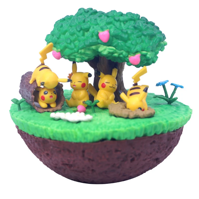 

Pokemon Pocket Monsters Pikachu Figure Elf Doll Action Figure Desktop Decoration Pikachu Scenes Toys Model Children Gifts