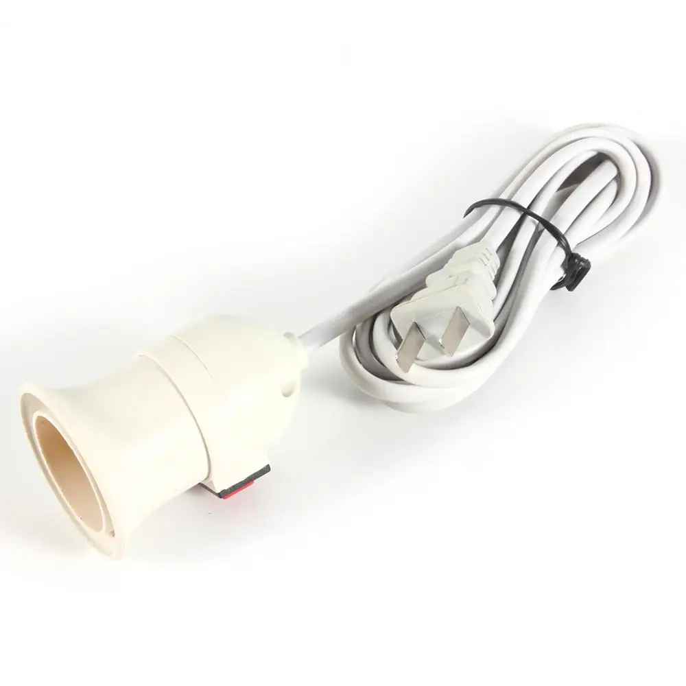 E27 кабель переключателя гибкий светильник база цоколь подвесной светодиодный