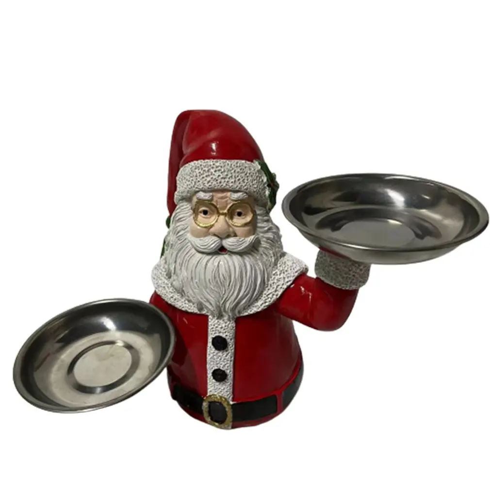 

Christmas Snack Stand Dessert Fruit Plate Snowman Holder Desktop Decor Party Candy Plate Snack Tray Snack Rack Holder