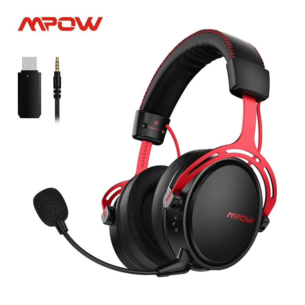 

Mpow Air 2.4G Wireless Gaming Headset for PS5/PS4/PC Computer Headphone with Noise Cancelling Mic USB Transmitter for PC Gamer