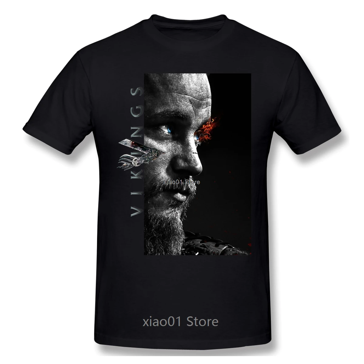 

Ragnar Lothbrok Vikings T Shirt Plus Size O-neck Cotton Short Sleeve Anime Shirt