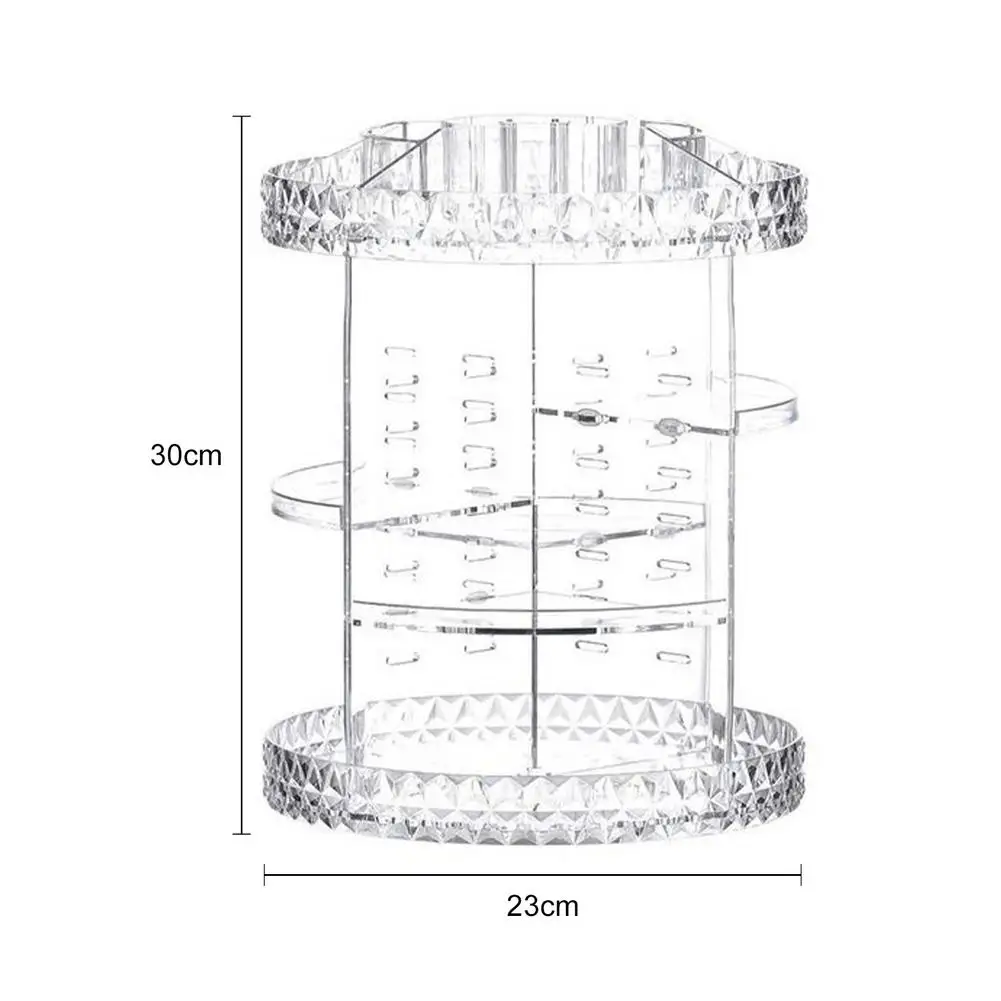 

Makeup Organizer Transparent Storage Box Organizador Maquillaje 360 Degree Rotation Cosmetic Storage Rack Plastic Box Assembly