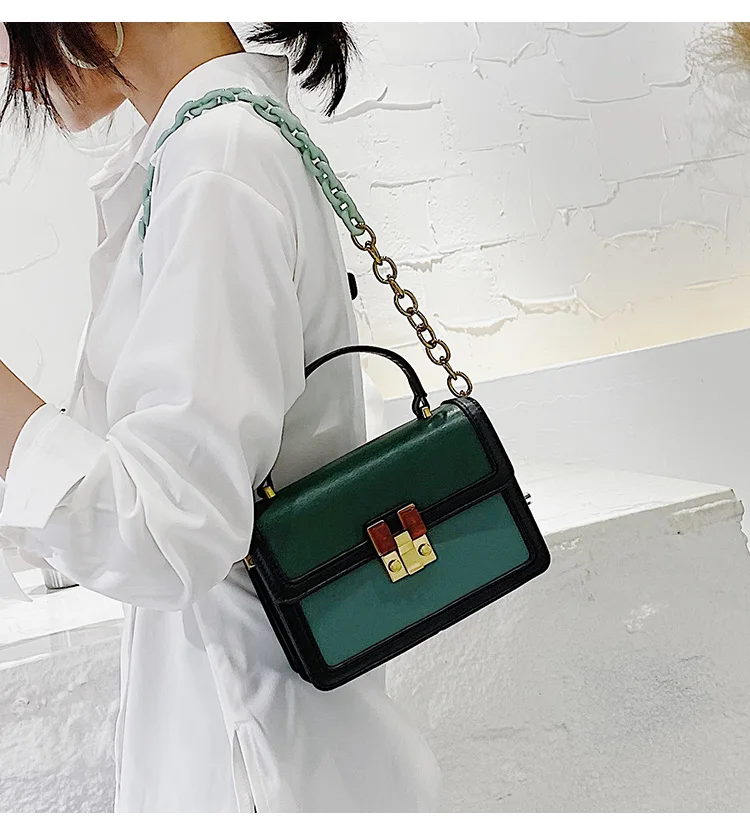 

Luxury Brand Female Square Bag 2020 Fashion New High Quality PU Leather Women's Designer Handbag Lock Shoulder Messenger Bag