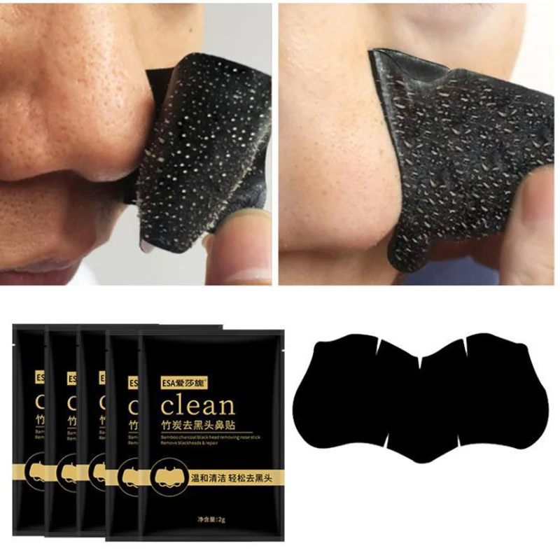 

5pcs Bamboo Charcoal Blackhead Remover Mask Black Dots Treatment Mask Sticker
