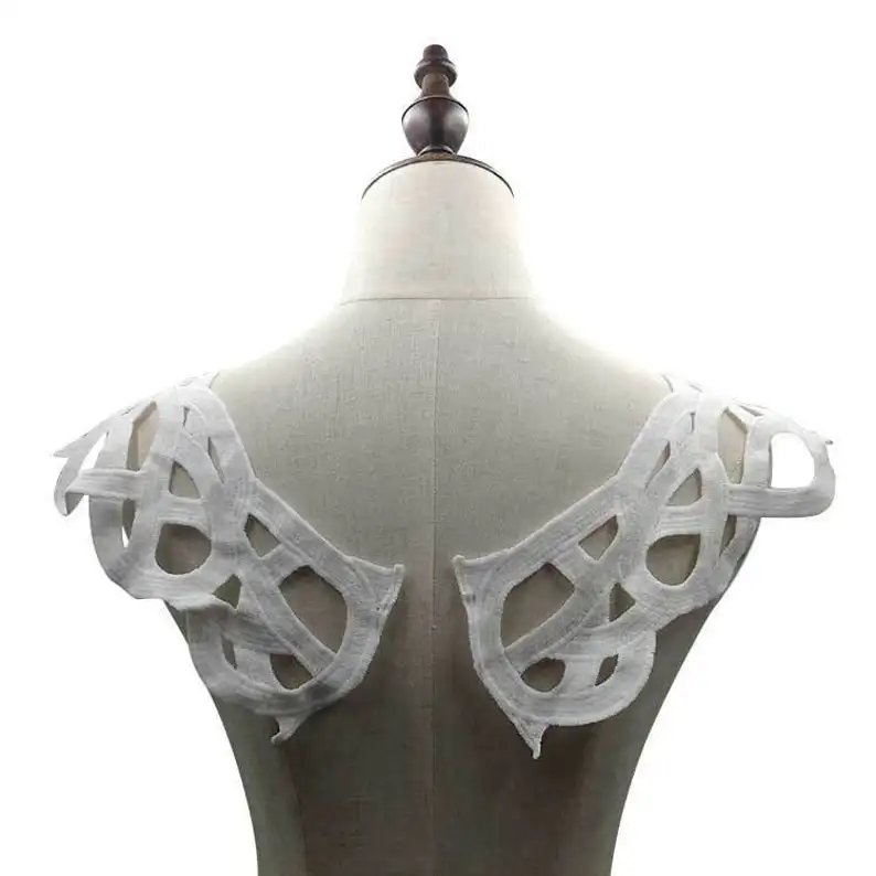 Аппликация для воротника с зеркальным кружевом водорастворимое венецианское