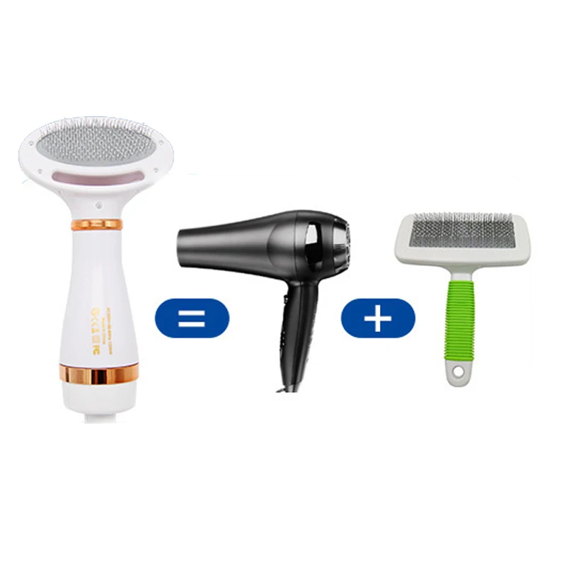 

Pet Dog Hair Dryer Portable 2 in 1 Dog Hair Dryer And Comb Brush For Pet Hair Cat Fur Blower Adjustable Temperature Pet Brush