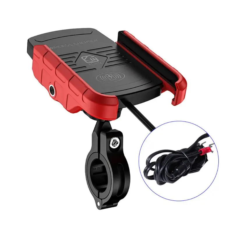 2021 new waterproof 12v motorcycle phone qi fast charging wireless charger bracket holder mount stand for iphone xs max xr x 8 free global shipping