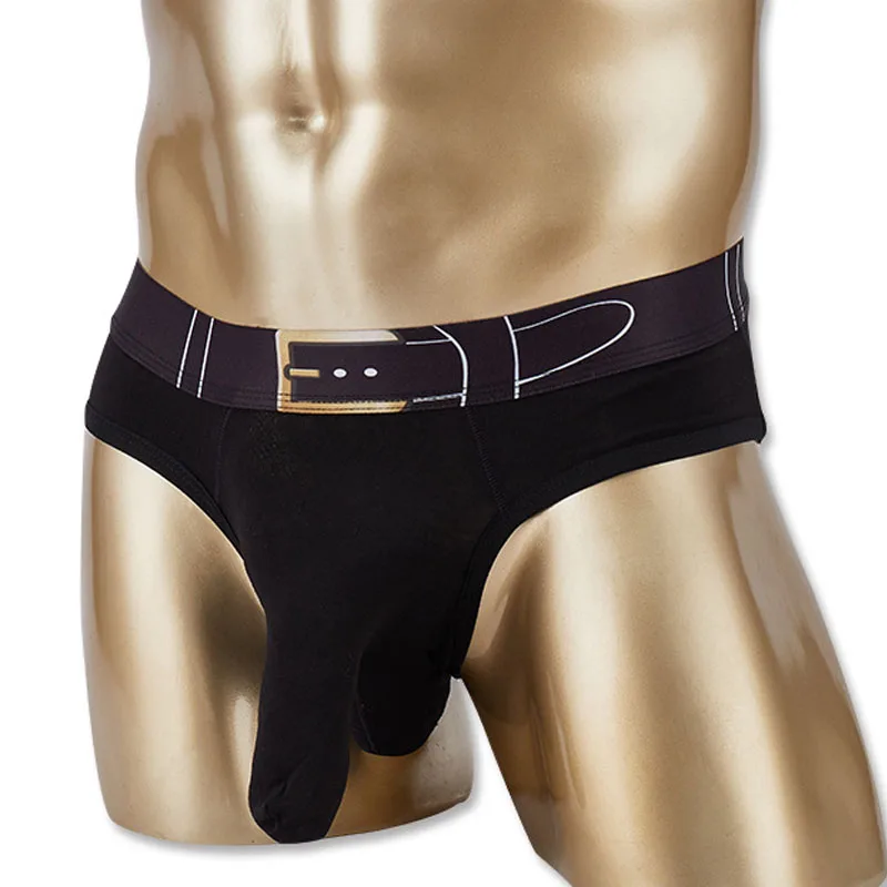 Мужские хлопковые трусы с большим карманом сексуальное нижнее белье со слоном в