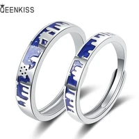 qeenkiss rg663 fine%c2%a0jewelry%c2%a0wholesale%c2%a0fashion%c2%a0lover couple%c2%a0birthday%c2%a0wedding%c2%a0couples simplicity 18kt white%c2%a0gold%c2%a0opening ring