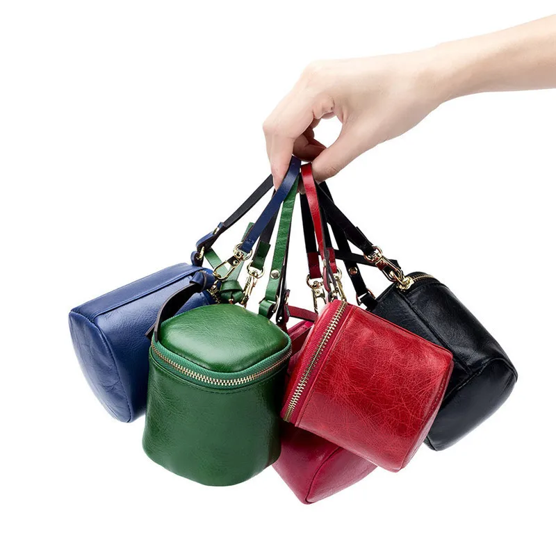 

Женская мини-сумка для монет, сумка-ведро для наушников, мягкая кожаная сумка-футляр для хранения монет, простой кошелек для мелочи